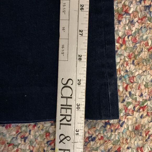 Lauren Ralph Lauren Navy Fine Wale Flat Front Straight Left Pants Size 38 X 32 - Picture 12 of 13